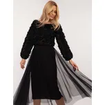 Černá dámská tylová midi sukně DHJ-SD-19568.13X-black Velikost: ONE SIZE