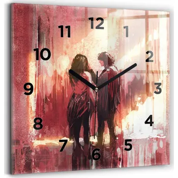 Hodiny Nástěnné hodiny Wallfluent červené 30 cm