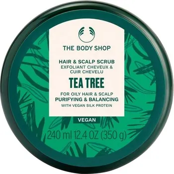 Vlasová regenerace The Body Shop Čisticí a vyrovnávající peeling pro mastné vlasy a pokožku hlavy Tea Tree Purifying & Balancing (Hair & Scalp Scrub) 240 ml + 2 měsíce na vrácení zboží