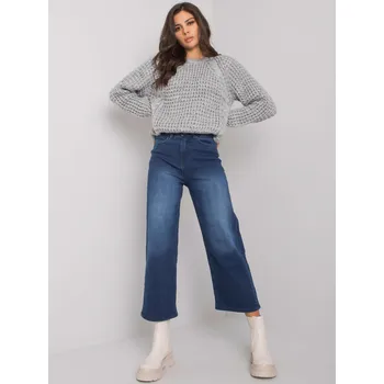 Dámské džíny Tmavě modré zvonové džíny -D85038T62213D249-dark blue Velikost: S