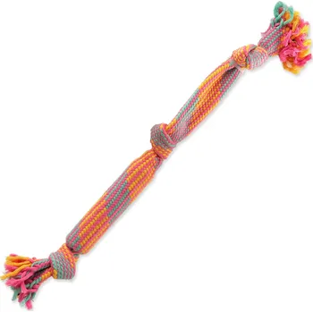 Hračka pro psa Hračka Dog Fantasy přethovadlo barevné se zvukem vzor 1, 3 knoty 53cm