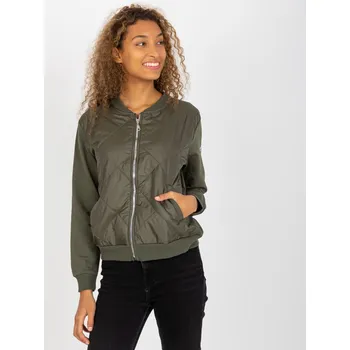 Dámská mikina Khaki bomber mikina bez kapuce RV-BL-8225.88-khaki Velikost: S/M