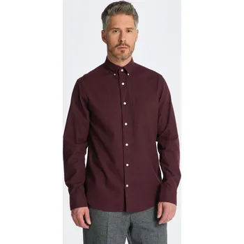 Pánská košile KOŠILE GANT REG FLANNEL MELANGE SHIRT WINE RED