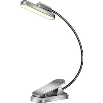 Lampička Glocusent Bezdrátová lampa Otočná lampička na knihy, USB-C 1000mAh (šedá)