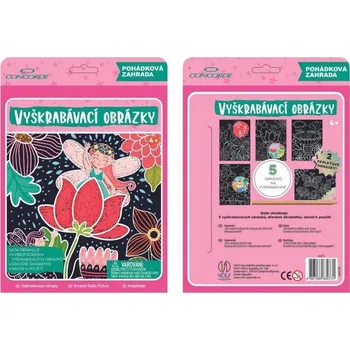 kreativní sada CONCORDE vyškrabávací obrázky Pohádková zahrada