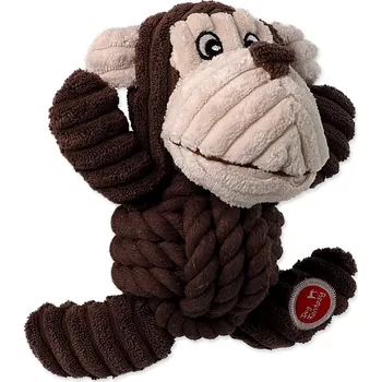 Hračka pro psa Hračka Dog Fantasy Safari opice s uzlem pískací 18cm