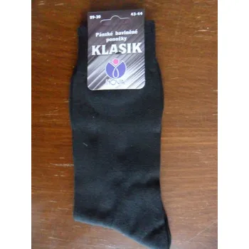 Pánské ponožky KLASIK-pánské ponožky NOVIA černé 43-45 (29-30) (ponožky ze 100% bavlny)