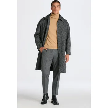 Pánské oblečení KALHOTY GANT TAPERED HERRINGBONE PANTS BLACK