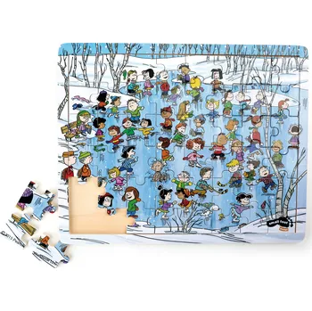 Puzzle small foot Dřevěné puzzle Snoopy v zimě