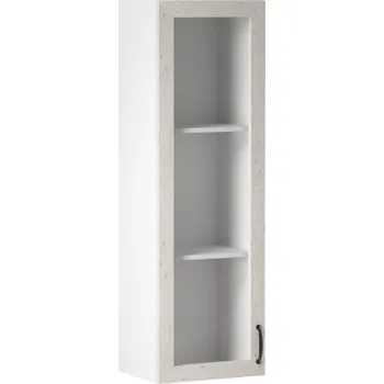 Obývací stěna Skříňka, bílá / sosna skandinávská, levá, ROYAL W40S