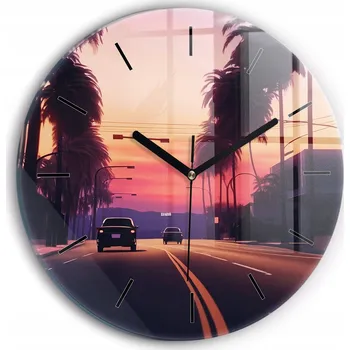 Hodiny Nástěnné hodiny Wallfluente černé 30 cm