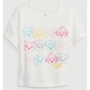 Dívčí tričko GAP Dětské tričko s potiskem - Holky GAP bílá 2164247