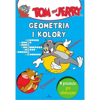 Cizojazyčná kniha Tom i Jerry. Geometria i kolory zestaw łamigłówek dla dzieci Praca zbiorowa ćwiczenia dla dzieci zestaw ćwiczeń kaligraficznych z naklejkami