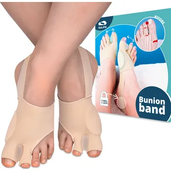 Hallux valgus bandáž Sulpo s gelovým klínem, hnědá, univerzální, 2 ks