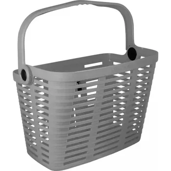 košík na kolo koš přední na řídítka BELLELLI Klick Fix stříbrný