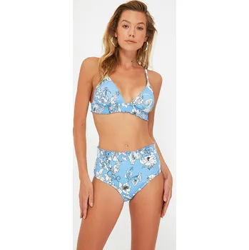 Dámská móda Bikiny spodní díl Trendyol Patterned Trendyol světle modrá 1589109