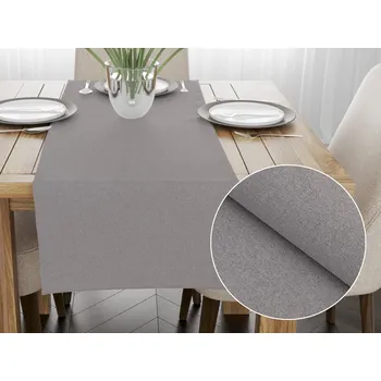 ubrus Dekorační běhoun na stůl BKR-503 Šedý režný 35x120 cm