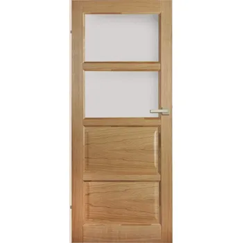 Interiérové dveře Drewal Dřevěné Dveře z masivního dřeva borovice prosklené Manhattan-49 dub drewfilip