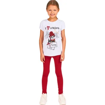 Dívčí oblečení Dívčí tričko London - bílá 104