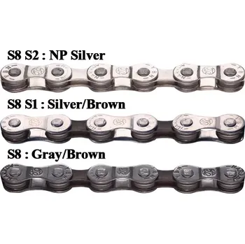 Řetěz na kolo Yaban - Řetěz S8 šedý 8x (116čl.)