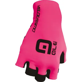 Cyklistické rukavice ALÉ Cyklistické rukavice krátkoprsté - VELOCISSIMO - růžová/černá M