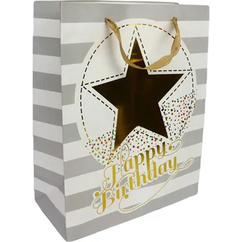 Dárková krabička Pro Háčkování Papírová taška Birthday 32x26x12 cm, hvězda