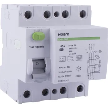 modulární přístroj a rozvaděč Noark Proudový chránič Typ B Počet pólů: 4, Jmenovitý proud: 40A