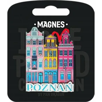Dekorativní magnet Vypouklý OZDOBNÝ MAGNET na lednici Poznaň SUVENÝR Magnet Barevný, PEVNÝ