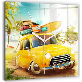 Hodiny Nástěnné hodiny Wallfluent žluté 30 cm