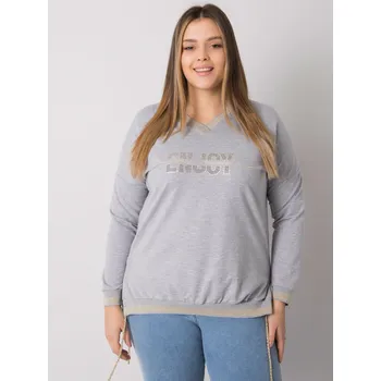 Dámské tričko Světle šedé dámské tričko s nápisem RV-BZ-7157.87P-gray Velikost: ONE SIZE