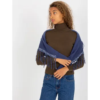 Šátek Modrý šátek se střapci -AT-CH-0411.68P-dark green Velikost: ONE SIZE