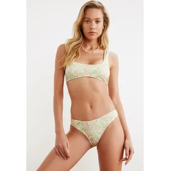 Dámské plavky Dámské plavky spodní díl Trendyol Patterned Trendyol krémová 1455966