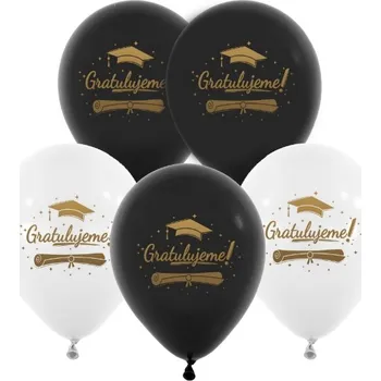 Balónek Latexové balonky Gratulujeme k ukončení studia, 5 ks