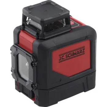 Měřící laser Křížový laser 360° JC Schwarz 15 m, bez stativu, včetně příslušenství