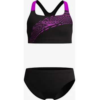 Dívčí oblečení Speedo MDLY LOGO 2PC JF PURPLE 7-8
