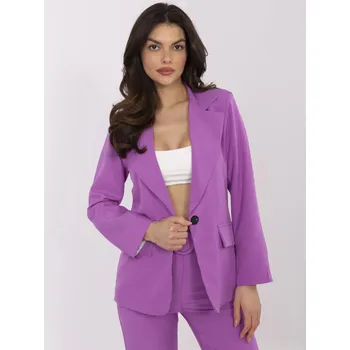 Dámské sako Fialové dámské sako s ramenními vycpávkami DHJ-MA-18736.12-violet Velikost: M