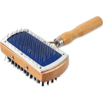 Kartáč pro zvířata Kartáč Dog Fantasy drátky/nylon oboustranný hranatý 17cm