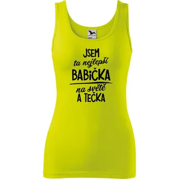 Dámské oblečení Dámské tílko s potiskem Nejlepší babička na světě Velikost: XL, Barva: Limetková