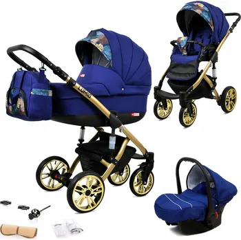 Kočárek Dětský kočárek 3v1 BabyLux Lumio: sporťák, hluboká korba a autosedačka