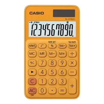 Kalkulačka Casio Kalkulačka SL 310 UC RG, oranžová, desetimístná, duální napájení
