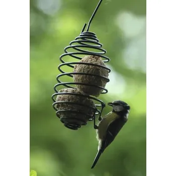 Krmítko pro ptáka Držák na 2 lojové koule kovový zelený