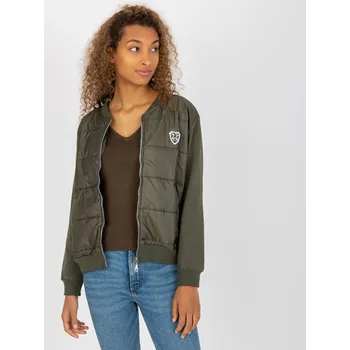 Dámská mikina Khaki bomber mikina na zip RV-BL-8229.69P-khaki Velikost: L/XL