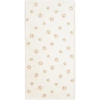 Ručník CAWÖ We Love Dogs Ručník různé velikosti béžová, tlapky Velikost: 80x150 cm