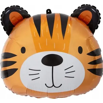 Balónek OZDOBNÝ Fóliový Balónek Tygr Hlava 41 x 36 cm Balónky TVAR Zvířat