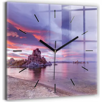 Hodiny Nástěnné hodiny Wallfluent fialové 30 cm