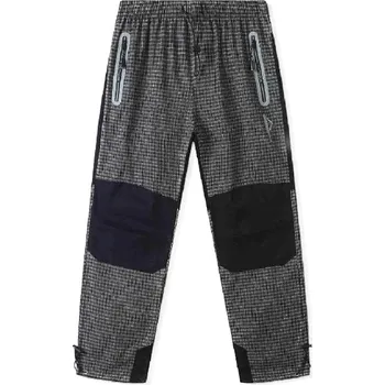 CHLAPECKÉ PLÁTĚNÉ KALHOTY KOSTKÁČE Barva: Šedá, Velikost: 146