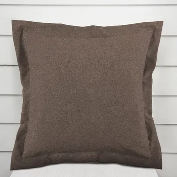 Povlak na polštářek Dekorační povlak na polštář s lemem BKR-504 Hnědý 50 x 50 cm