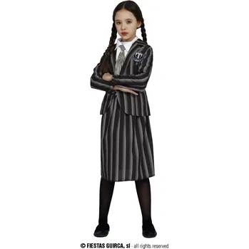 Karnevalový kostým GuircaDětský kostým Wednesday Gotic školní uniforma Velikost: S 4-6 let