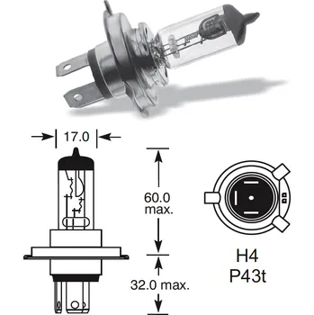 Autožárovka Osram 24V H4 75-70W P43t
