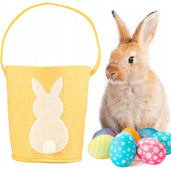 Velikonoční dekorace FILCOVÝ VELIKONOČNÍ KOŠÍK NA VEJCE, KRASLICE - DEKORACE